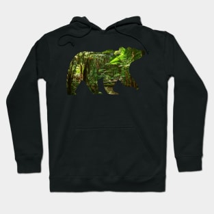 Forest bear silhouette Hoodie